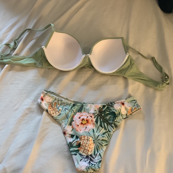 Sage color bikini. Size medium for top and bottom. Great condition. Never worn. - Picture 2 of 2